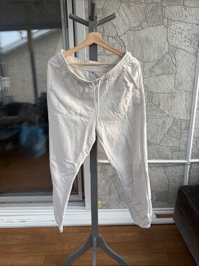 90 Degree By Reflex Cream Fleece Jogger Pants